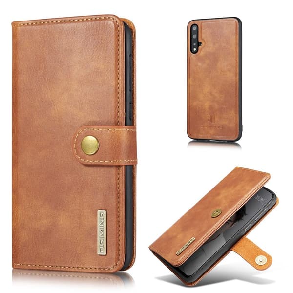 DG.MING Huawei Nova 5 2-i-1 lommeboketui - Brun Brown