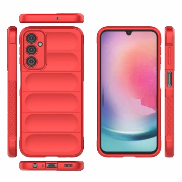 Mjukt greppformat Samsung Galaxy A24 4G skal - Röd Röd