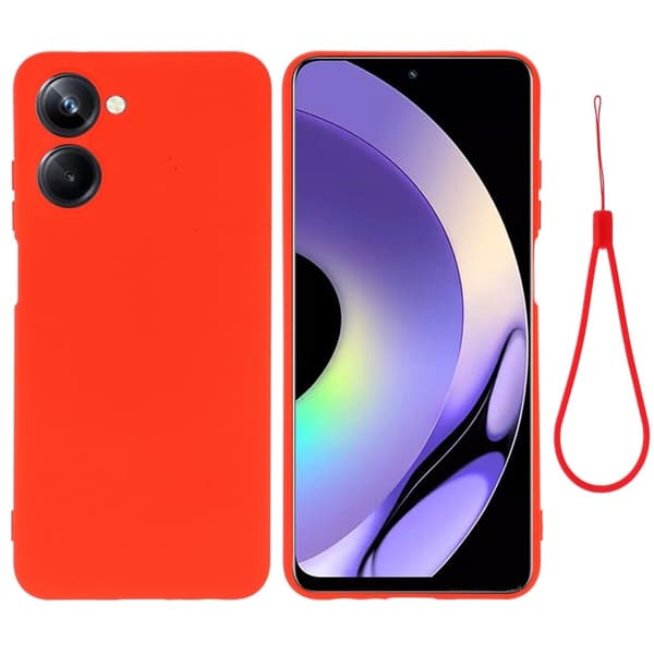 Matte Liquid Realme 10 4G silikone cover - Rød Red