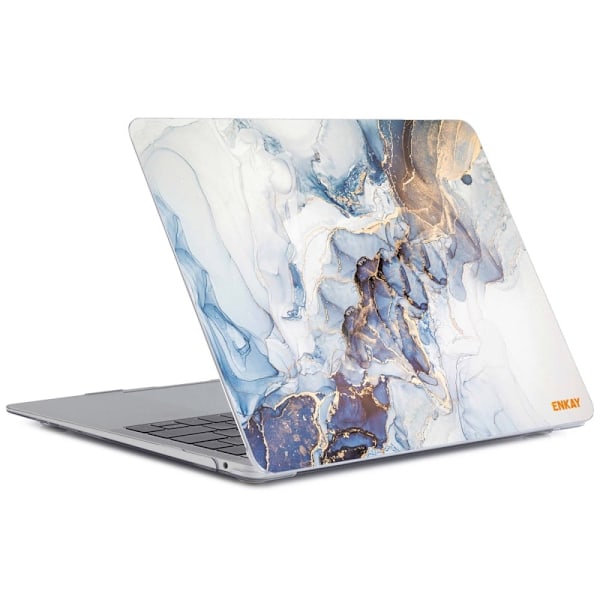 HAT PRINCE MacBook Pro 14 M1 / M1 Max (A2442, 2021) streamer light pattern style cover - Blålig Hvid Og Gyldne Gløder White