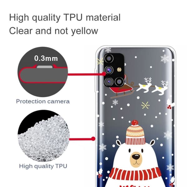 Juleveske til Samsung Galaxy M31s - Bjørn White