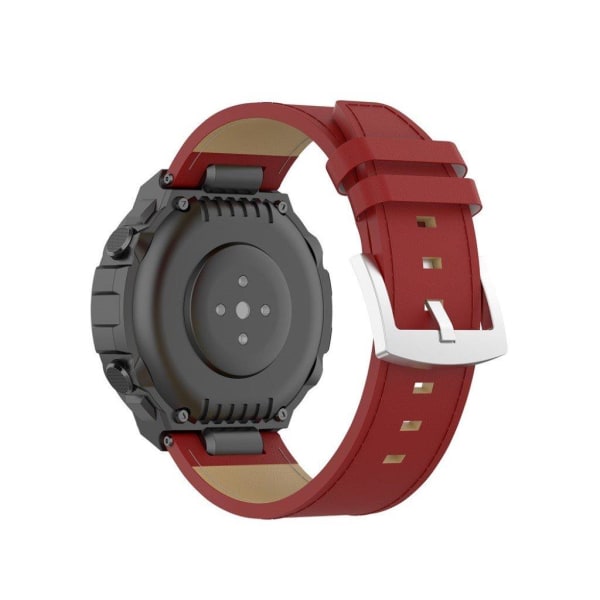 Amazfit T-Rex naudannahkainen kellonauha - Punainen Red