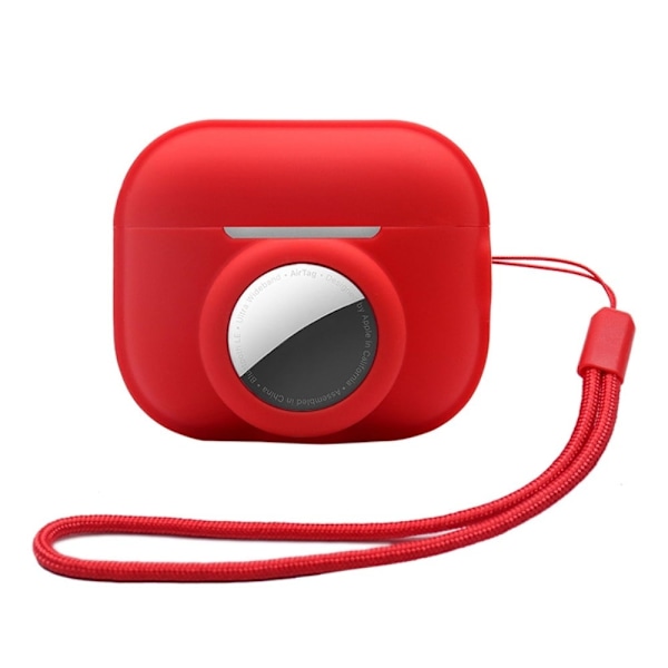 AirPods Pro 2 / AirTags silikonetui med stropp - Rød Red