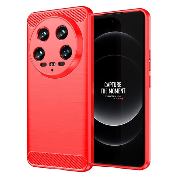 Carbon Flex Xiaomi 14 Ultra deksel - Rød Red