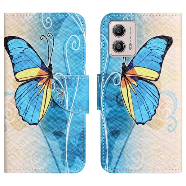 Wonderland Motorola Moto G23 / G13 / G53 Flip Etui - Sommerfugl Blue
