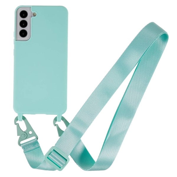 Tyndt TPU-etui med mat finish og justerbar strop til Samsung Galaxy S22 - Lysegrøn Green