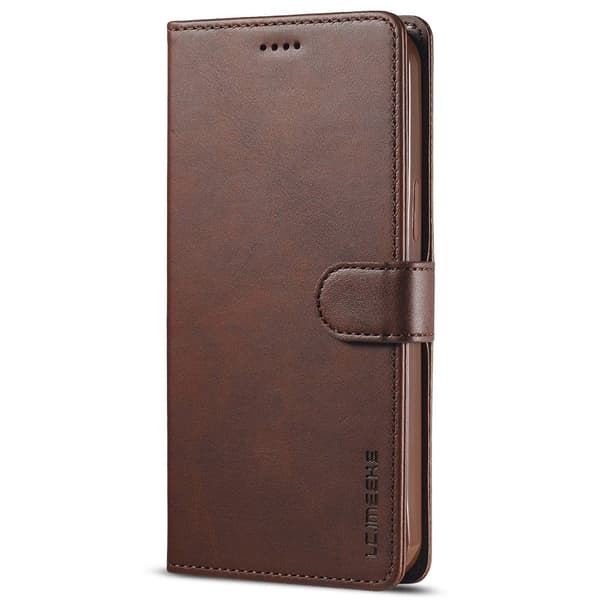 LC.IMEEKE iPhone 14 Läppäkotelo - Ruskea Brown
