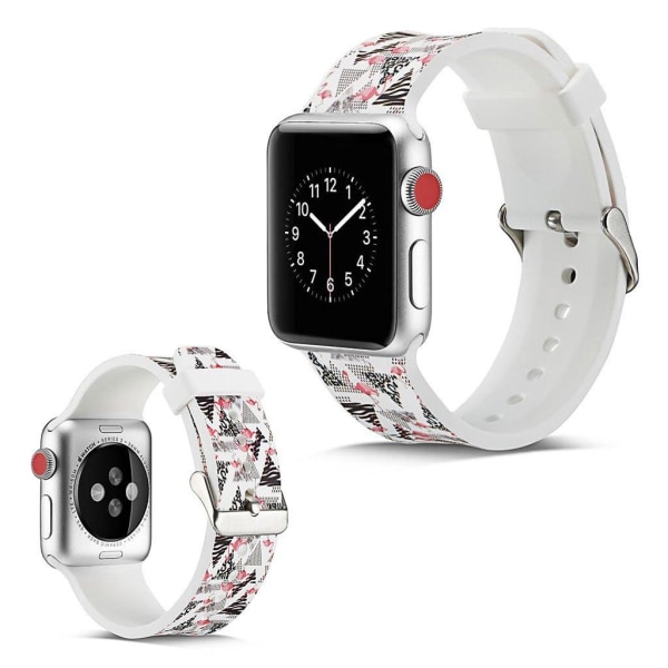 Apple Watch Series 5 44mm kamouflagefärgad klockarmband i silikon - Svart Och Svart multifärg