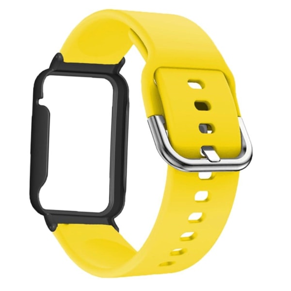 Silicone watch strap with cover for Xiaomi Mi Band 7 Pro - Yello Yellow