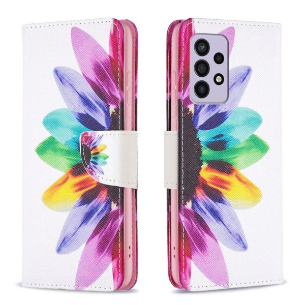 Wonderland Samsung Galaxy A33 5G Flip Etui - Solsikke Multicolor