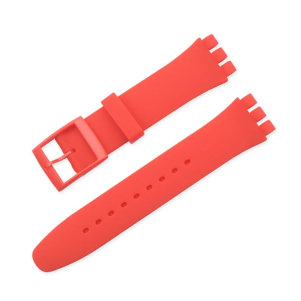 19 mm universal urrem i silikone - Rød Red