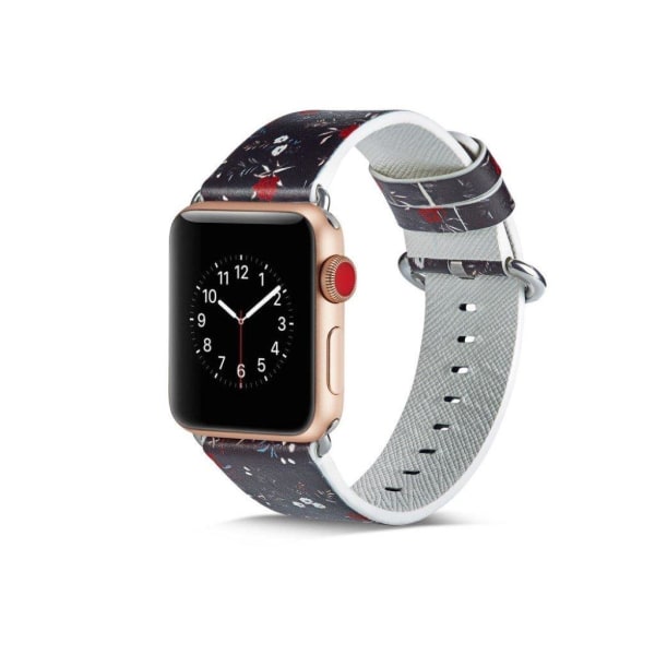 Apple Watch Series 4 40mm erstatnings urrem i læder med mønster - Stil O Multicolor