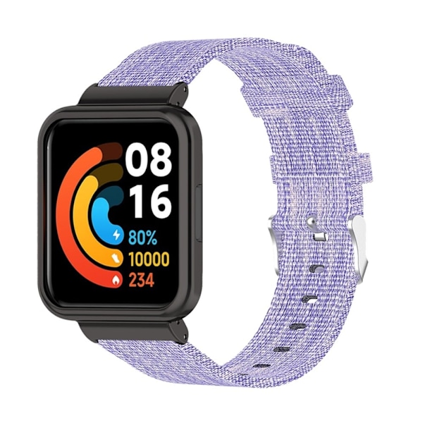 Xiaomi Redmi Watch 2 nylon åndbar urrem - Lilla Purple