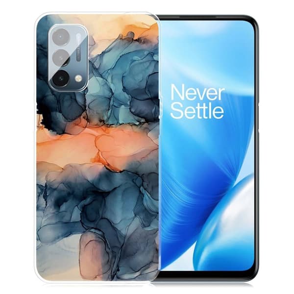 Marble OnePlus Nord N200 5G Suojakotelo - Orange Between The Blues Multicolor