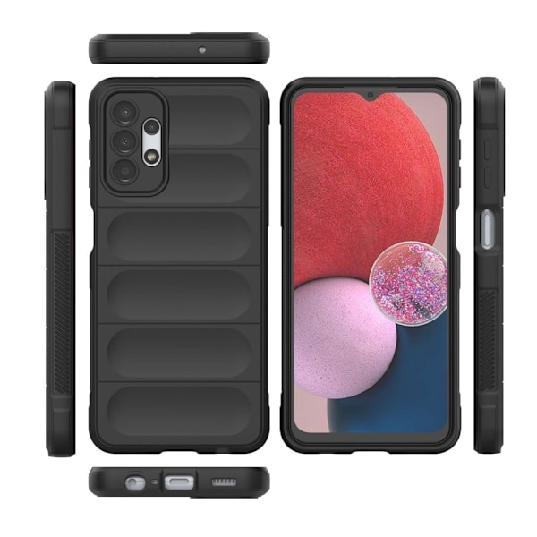 Blødt grebsformet cover til Samsung Galaxy A13 4G - Sølv/Grå Silver grey
