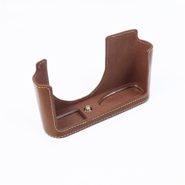 Leica Q2 half body leather case - Brown Brun