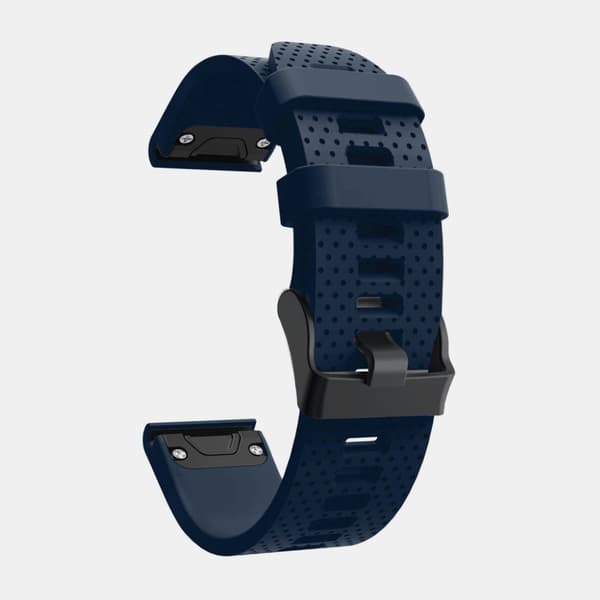 Garmin Fenix 5S Plus snyggt klockarmband i silikon - Mörkblå Blå