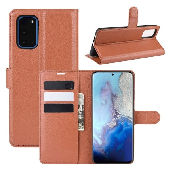Classic Samsung Galaxy S20 flip kuoret - Ruskea Brown