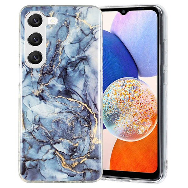 Marble Samsung Galaxy A14 Etui - Grå Silver grey