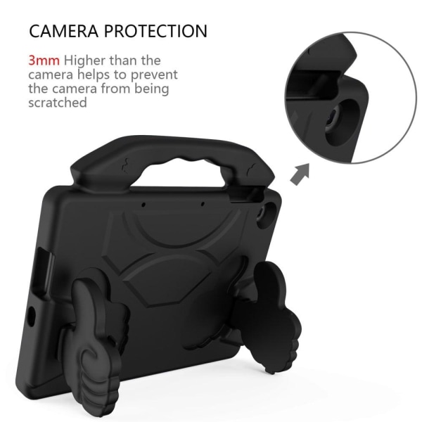 Huawei MatePad T10 / T10S sødt cover med tommelfinger op-stativ - Sort Black