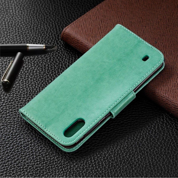 Butterfly läder Samsung Galaxy A10 fodral - Grön Grön