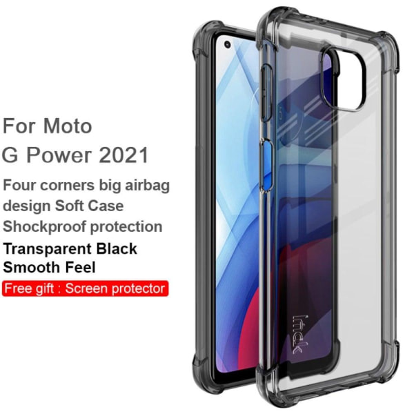 IMAK Airbag Skal till Motorola Moto G Power (2021) - Transparent Transparent