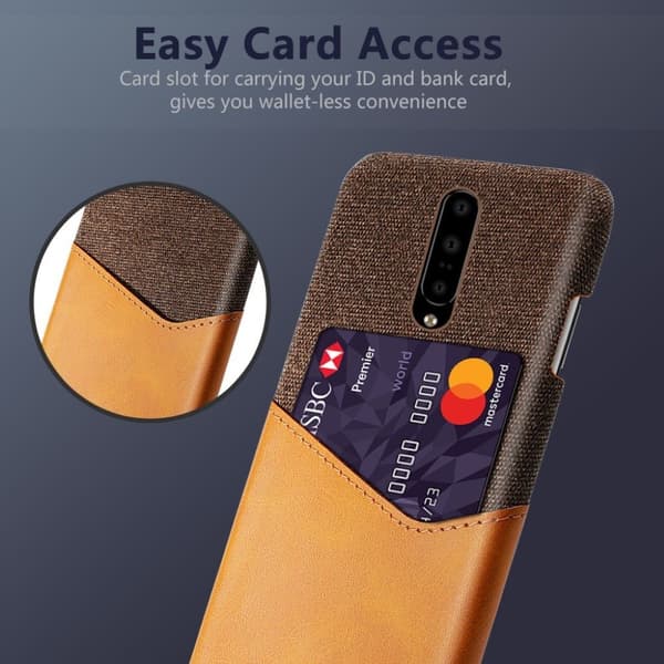 Bofink Oneplus 7 Pro-Kort Deksel - Brun Brown