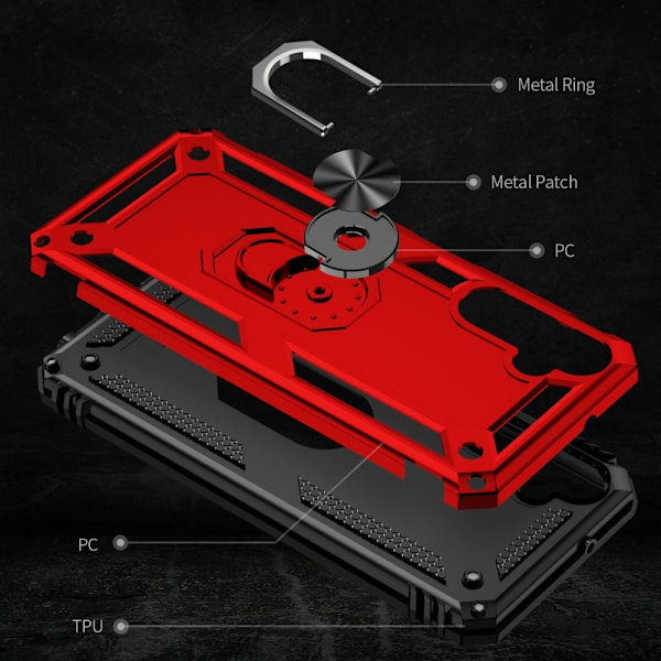 Bofink Combat Samsung Galaxy A05s deksel - Rød Red