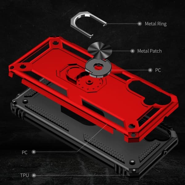 Bofink Combat Samsung Galaxy A05s mobilskal - Röd Röd
