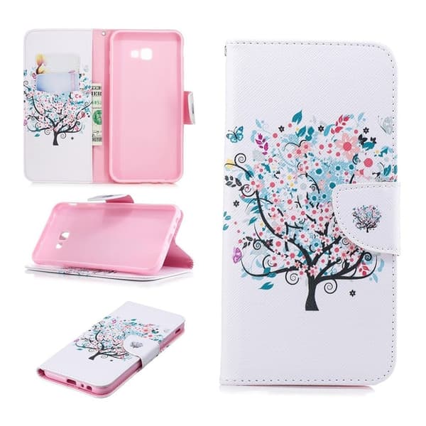 Wonderland Samsung Galaxy J4 Plus (2018) flip veske - Blomstrende tre Multicolor