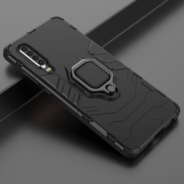 Huawei P30 fingerrings kickstand hybrid etui - Sort Black