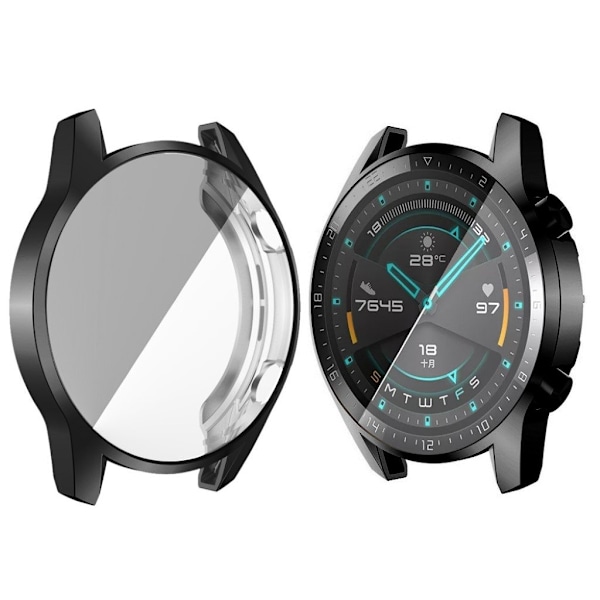 Huawei Watch GT 2 46mm elektropläterat fodral - Svart Svart