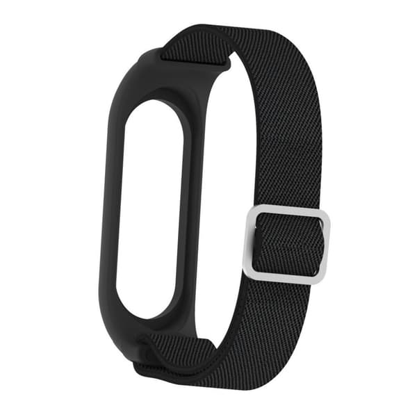 Xiaomi Mi Smart Band 6 / 5 nailon kellonauha - Musta Black