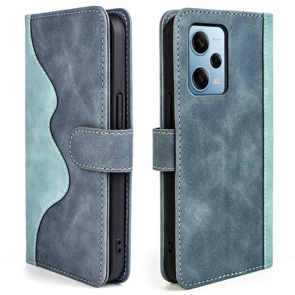 Tofarget lærdeksel for Xiaomi Redmi Note 12 Pro - Blå Blue