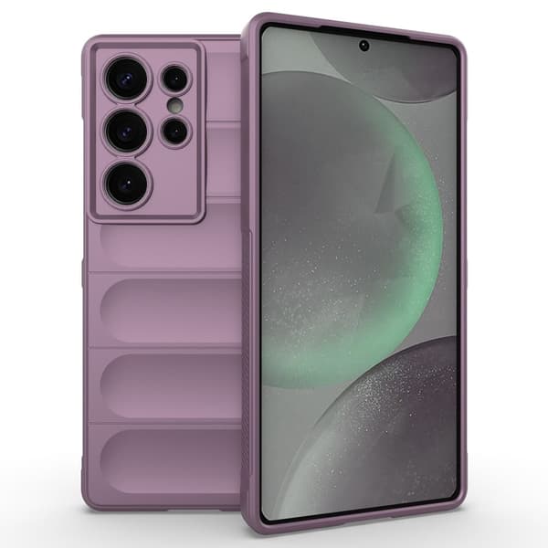 Mjukt greppformat Samsung Galaxy S25 Ultra skal - Ljuslila Lila