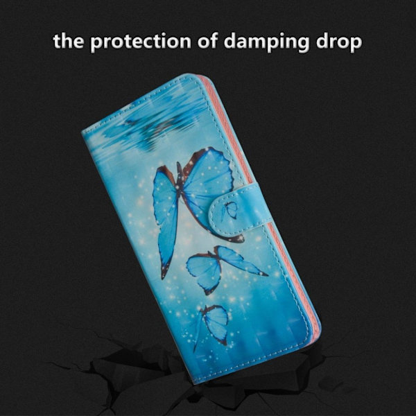 Huawei P Smart Kuvallinen Seisova Lompakko Suoja Kotelo Mobiili Rannekkeella - Kasmirkuviointi Multicolor