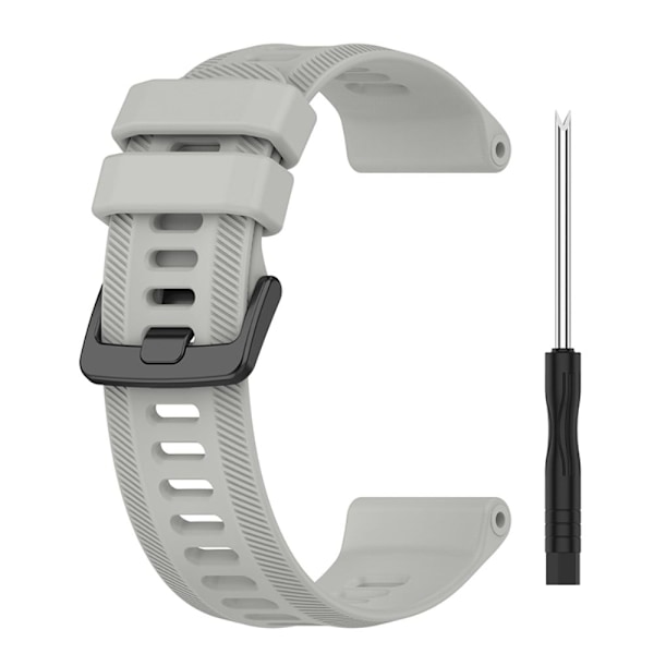 Garmin Forerunner 955 urrem i twill-stil - Grå Silver grey