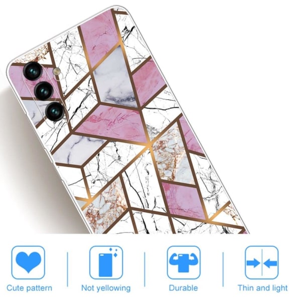 Marble Samsung Galaxy A13 5G Suojakotelo - Rose / Valkoinen / Harmaa Marble Multicolor