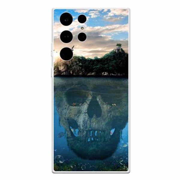 Deco Samsung Galaxy S23 Ultra Etui - Kranium Bjerg Blue