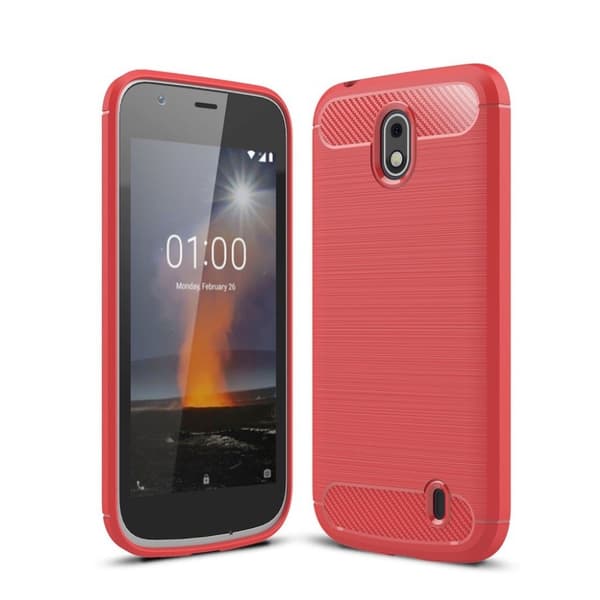 Nokia 1 Deksel laget av silikon - Rød Red