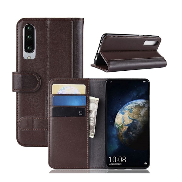 Huawei P30 äkta split läderfodral - Brun Brun