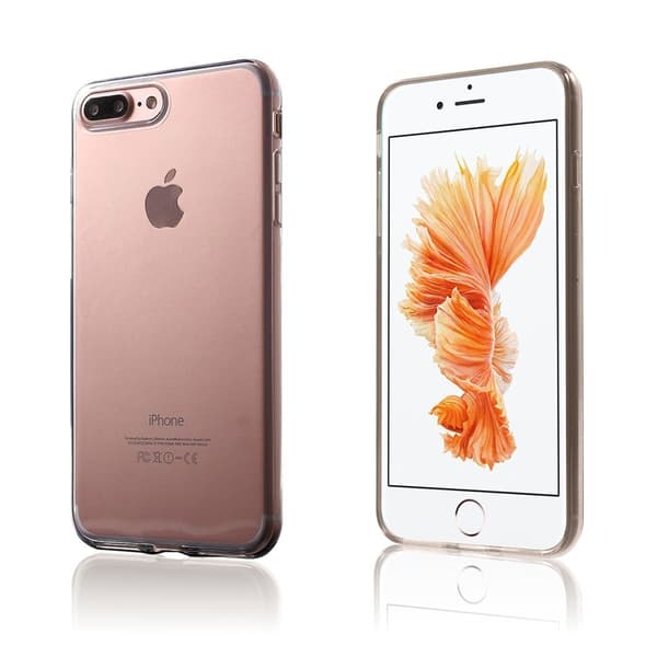Wulff iPhone 7 Plus / 8 Plus glatt fleksibelt deksel - Gennomsiktig Transparent