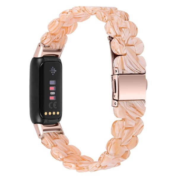Fitbit Luxe klockarmband i resin - Gul / Vit Gul
