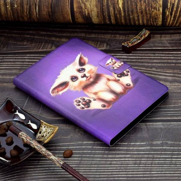 Cool Mønster Lær Etui til Lenovo Tab M10 - Abyssinian Katt Multicolor