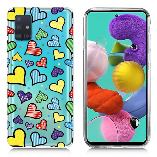 Deco Samsung Galaxy A51 skal - Hjärtan multifärg