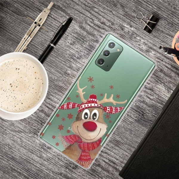 Christmas Samsung Galaxy Note 20 case - Happy Elk Brown