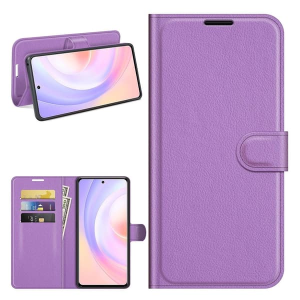 Klassisk Honor 50 SE flip etui - Lilla Purple