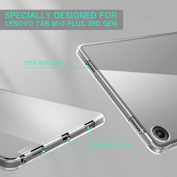 Frostat halvgenomskinligt skydd för Lenovo Tab M10 Plus (Gen 3) - Transparent Transparent