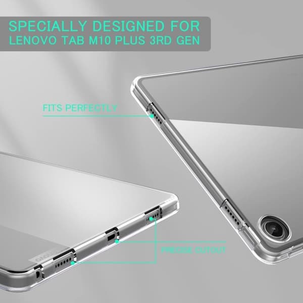 Frostet halvgennemsigtigt cover til Lenovo Tab M10 Plus (Gen 3) - Transparent Transparent