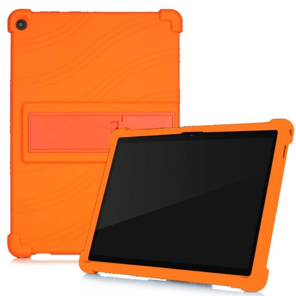 Silicone slide-out kickstand design case for Lenovo Tab M10 FHD Orange